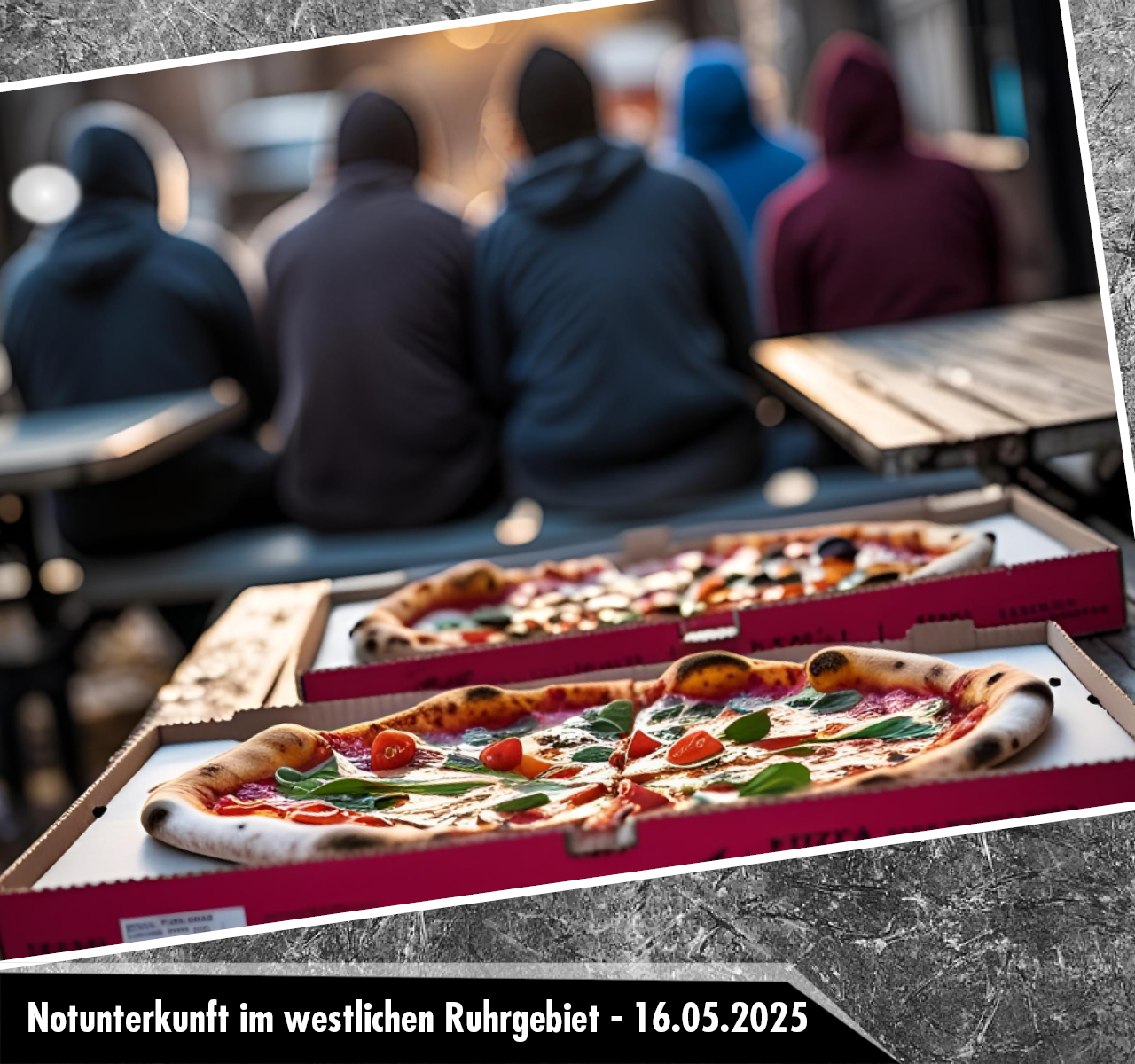 Notunterkunft im westlichen Ruhrgebiet – Operation „Pizza“